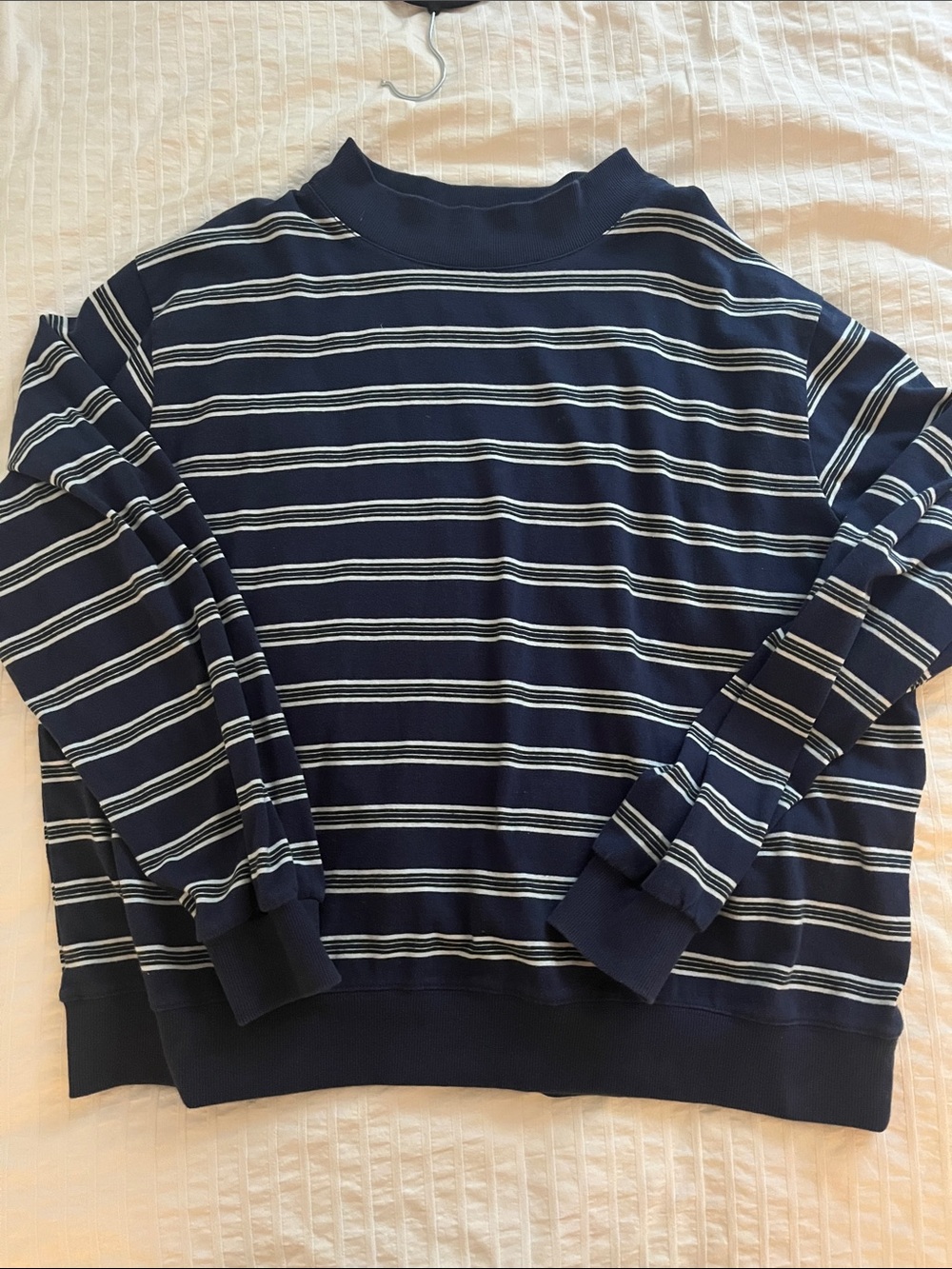 PARKE holiday striped mockneck